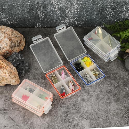 JUXYES Plastic Small Fishing Tackle Box Organizer with 4 Compartments - Image 5