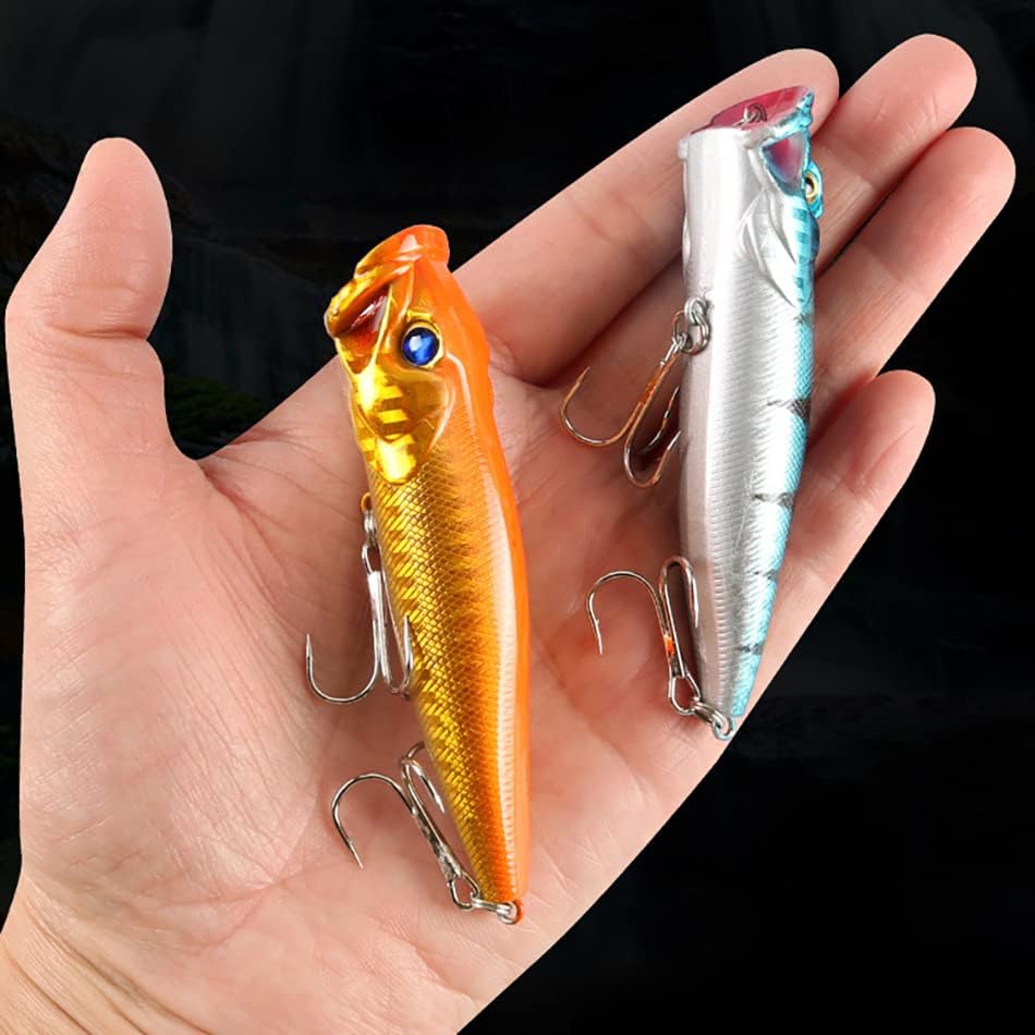 Popper Fishing Lures Topwater Hard Baits Swimbait with Treble Hook - Image 6