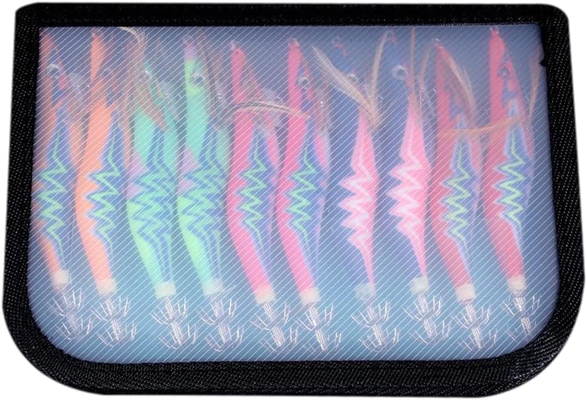 10pcs Squid Jigs Saltwater Glow Squid Jig Fishing Lures Shrimp Prawn Lures Luminous Artificial Fishing Lures Kit for Octopus Cuttlefish by PDXGGB