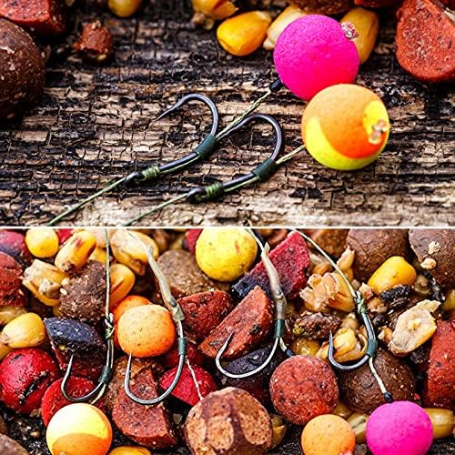 Carp Fishing Hooks Set, 160Pcs Barbed Curved Shank and Wide Gape Carp Hooks, Teflon Coarse Fishing Hooks Comes in Multiple Section Tackle Storage Box-Hook Size2, 4, 6, 8 - Image 5