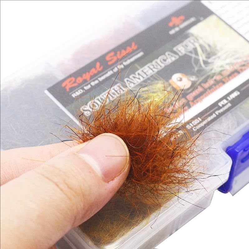 South America Fur Argentinian Hare Fly Tying Dubbing 8 Colors Assorted Box - Image 3