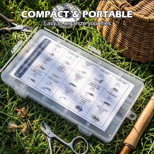 122 Pcs/ 40 Pcs Hand Tied Fly Fishing Flies Assortment with 2 Fly Boxes ID Learn Cards, Dry, Wet, Streamers, Wooly Bugger, Terrestrial Trout Bass Lure for Fishing Lover Gift - Image 3