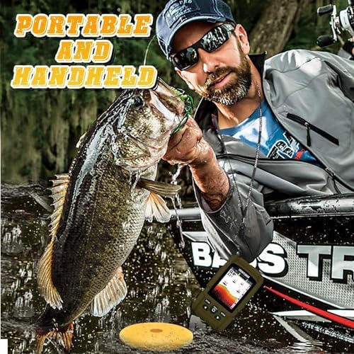 LUCKY Water Depth Fish Finders Waterproof Portable Fishing Fish Finder Display Handheld Ice Fishing Finder Sonar Sensor Transducer for Boat Kayak Sea Fishing - Image 4