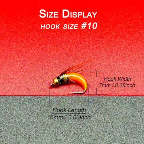 10Pc Wet Flies Bait Fly Fishing Flies for Bass Trout Pike Salmon Brass Head Caddis Nymph Handmade Fishing Bait Artificial Insect Fishing Lure - Image 2