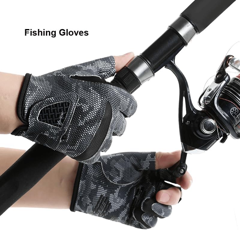 INOGIH Half-Finger UPF50+ Fishing Gloves - Outdoor Sun Gloves - Image 4