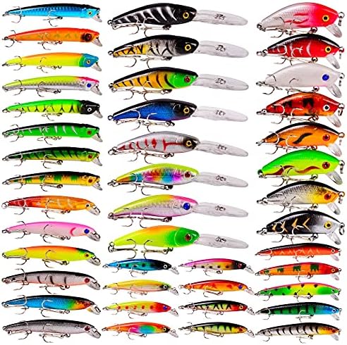 Bass Fishing Lures Kit Set Topwater Hard Baits Minnow Crankbait Pencil VIB Swimbait for Bass Pike Fit Saltwater and Freshwater by BAIKALBASS