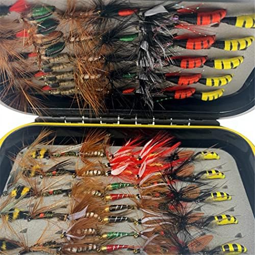 Fly Fishing Flies Kit Trout Steelhead Salmon Bass Flies Assortment 32Pcs-148pcs Include Dry Wet Flies Nymphs Streamers Maggot, Fly Lure Set - Image 3