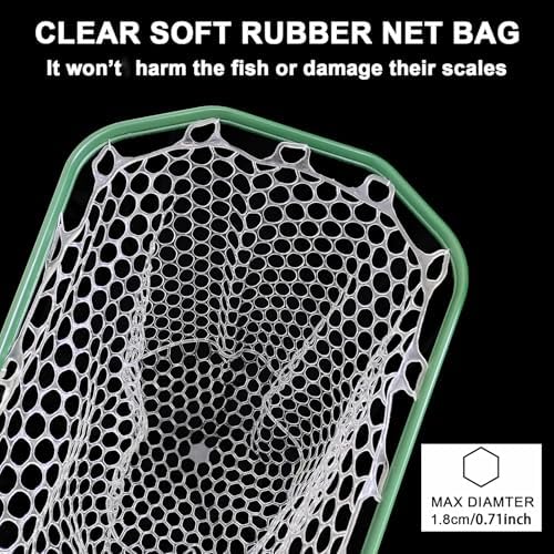 Aventik Fly Floating Fishing Net Carbon Fiber Landing Trout Net Light Weight Clear Rubber Ghost Net Catch & Release - Image 5