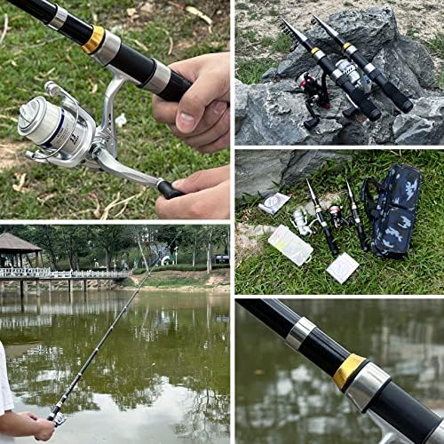 2-Pack 6.89FT Telescopic Fishing Rod Reel Combo Tackle Box Travel Carry Bag - Image 7