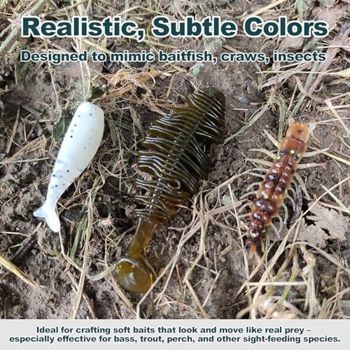 Eupheng Plastisol Colorant Set for Making Soft Plastic Fishing Lures, 6 Colors - Image 6