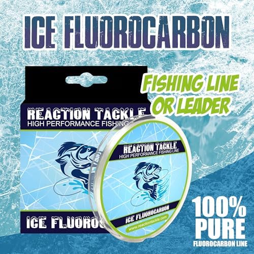 Reaction Tackle Ice Fishing Fluorocarbon Line - Fast Sinking, Abrasion Resistant, Low Visibility Leader and Main Line for Panfish, Trout, Walleye and Bass - Image 2