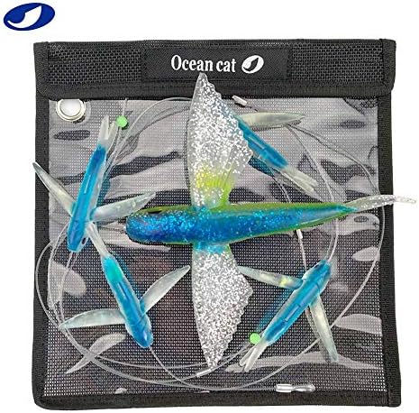 OCEAN CAT Flying Fish Fishing Trolling Lures Baits with Rigged Hook 9/0 for Marlin Tuna Mahi Dolphin Durado Wahoo Big Game Saltwater Fishing Tackle - Image 3