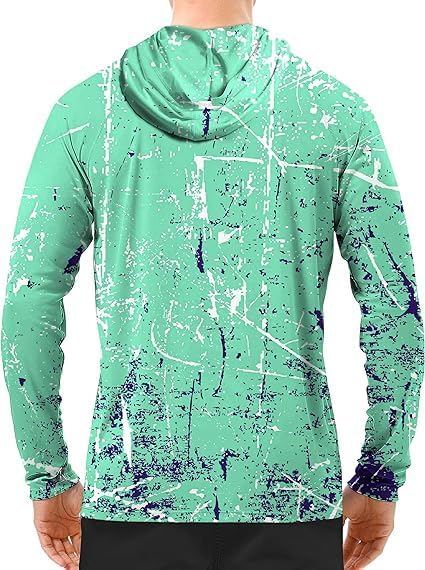 Men's UPF 50+ Sun Protection Hoodie, Long Sleeve Fishing Shirt - Image 2