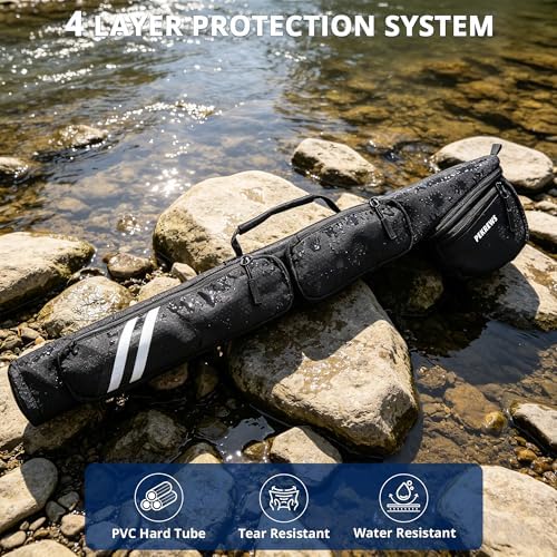 PEKREWS Fly Rod Case, Fit 9ft 4-Piece Fly Fishing Bag for Fly Rod and Reel - Image 5
