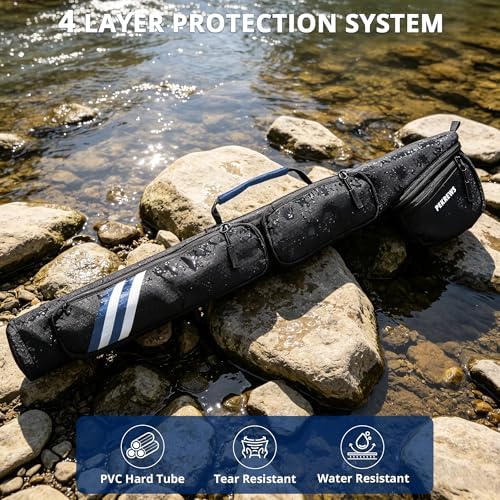 PEKREWS Fly Rod Case, Fit 9ft 4-Piece Fly Fishing Bag for Fly Rod and Reel - Image 5