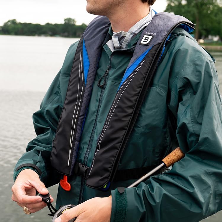 BLUESTORM Cirrus26 Inflatable PFD Life Jackets for Adults | US Coast Guard Approved Automatic Life Vest w/Manual Override Convertibility - Image 2