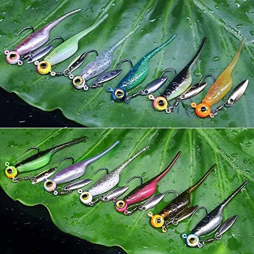 Crappie-Baits- Plastics-Jig-Heads-Kit-Shad-Minnow-Fishing-Lures-for Crappie-Panfish-Bluegill-40 &135 Piece Kit - Image 6
