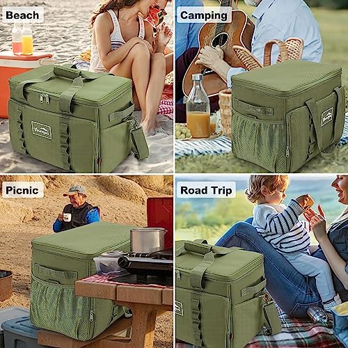48 Can Insulated Soft Sided Collapsible Cooler Bag Ice Chest - Image 6