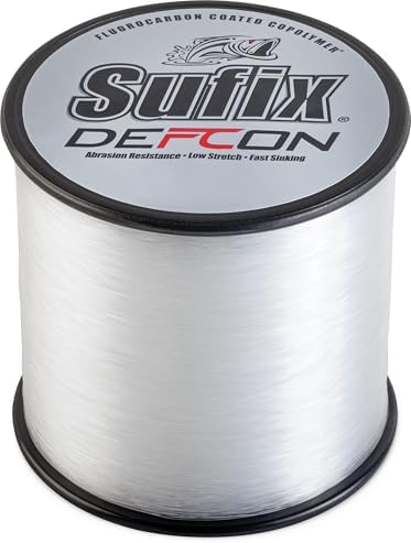 Sufix Defcon Fluorocarbon Fishing Line, Heavy-Duty Line with Extreme Abrasion Resistance and Strength, Clear, 6 lb by Sufix